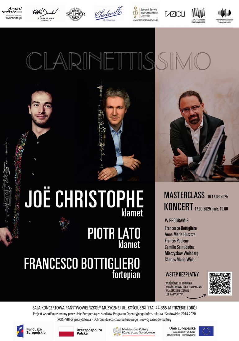 Plakat z informacjami o koncercie 