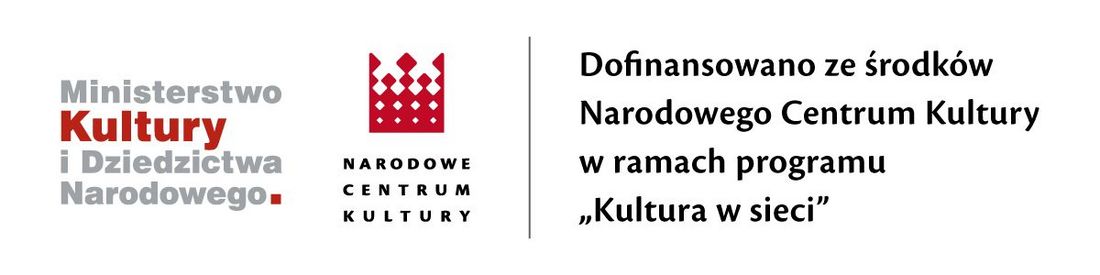 Logo Narodowego Centrum Kultury z informacją o dofinansowaniu