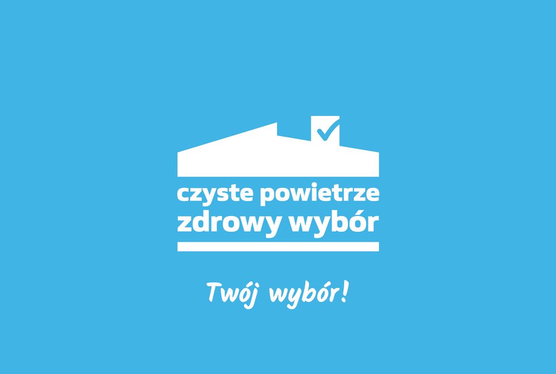 Grafika przestawia logo programu czyste powietrze