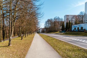 ulica Północna ze chodnikiem
