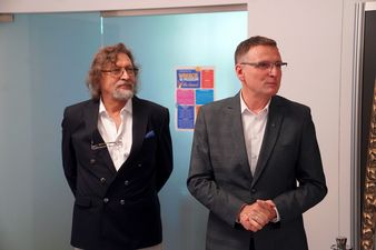 Prezydent Michał Urgoł i Jan Maria Tomaszewski