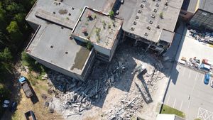 Przebudowywana Łaźnia z lotu ptaka