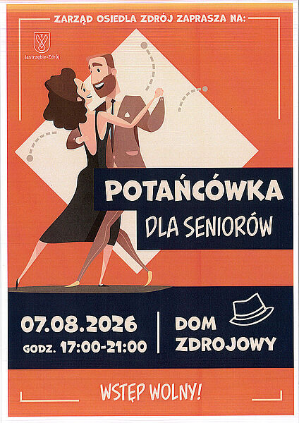 Potańcówka dla Seniorów odbędzie się 7 sierpnia 2026 roku w Domu Zdrojowym.