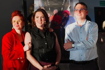 Prezydent Michał Urgoł z dwoma kobietami