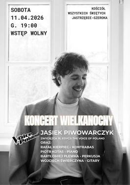 Koncertu Wielkanocnego. Wystąpią: Rafał Kierpiec - kontrabas, Piotr Kotas - piano, Bartłomiej Plewka - perkusja, Wojciech Świerczyna - perkusja. 11 kwietnia, godz. 18:00, Kościół pw. Podwyższenia Krzyża Świętego. Wstęp wolny. 