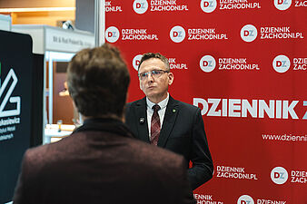 Prezydent podczas rozmowy z dziennikarzem