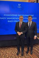 Prezydent Michał Urgoł wraz z prezydentem Lucjanem Nadbereżnym