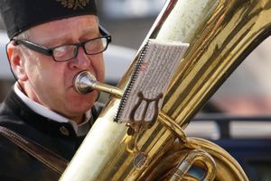 Orkiestra Górnicza podczas uroczystości