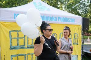 Dwie bibliotekarki prowadzące wydarzenie