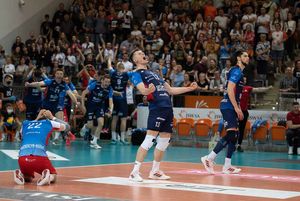 Radość ZAKSY po wygranym meczu.