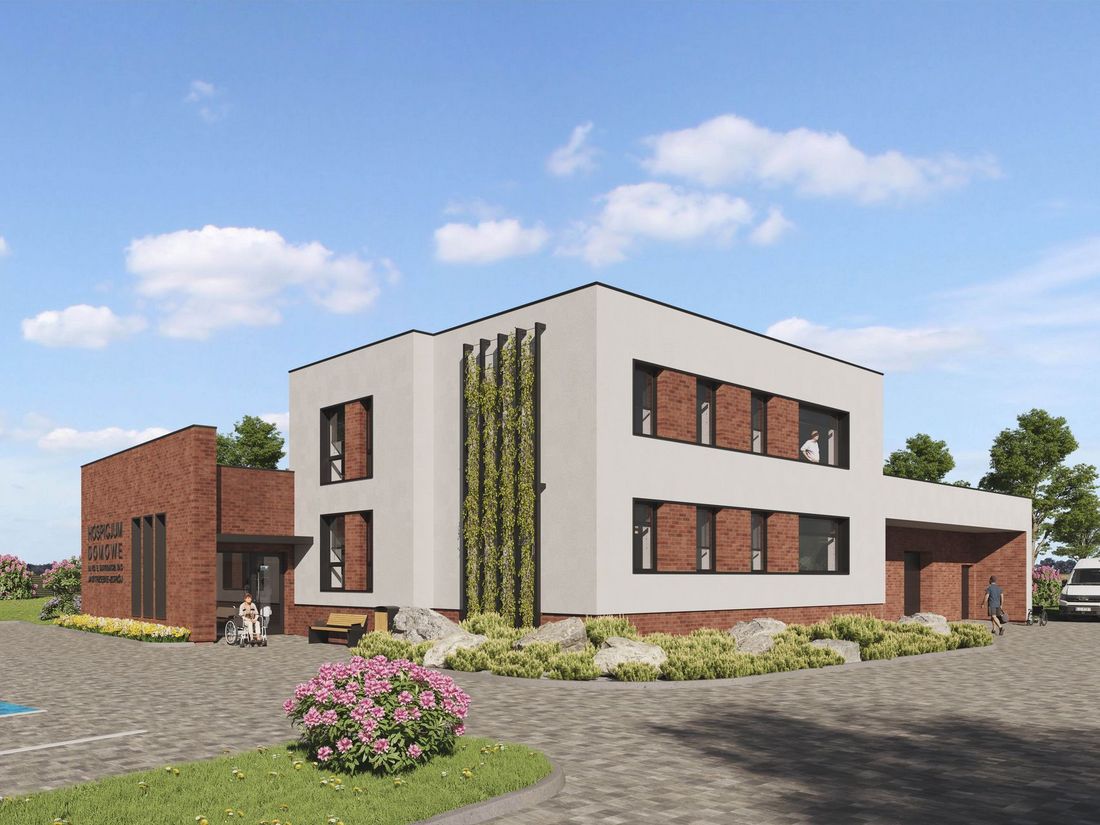 Wizualizacja budynku nowego Hospicjum.