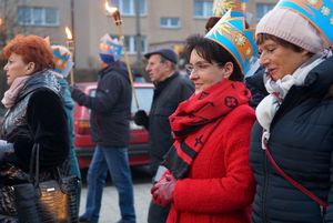 Uczestnicy orszaku z prezydent Anną Hetman