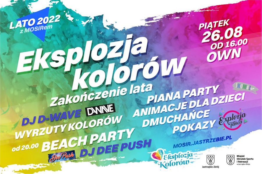 plakat eksplozji kolorów