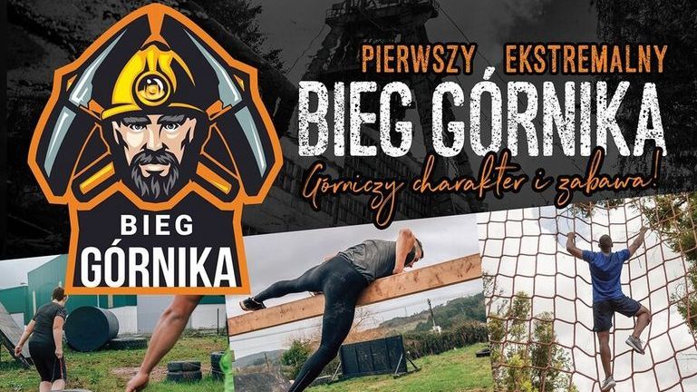 Zdjęcie przedstawia plakat promujący Bieg Górnika.
