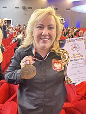 Monika Bierska z medalem