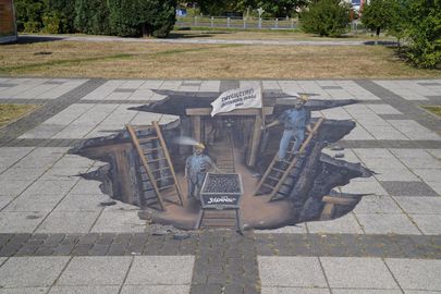 mural 3d na placu wośp