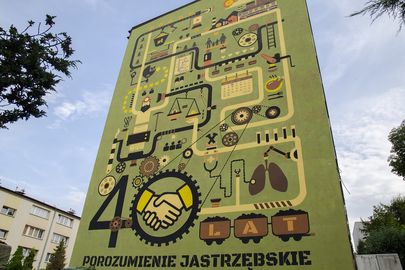 Mural 40-lecie Porozumienia Jastrzębskiego