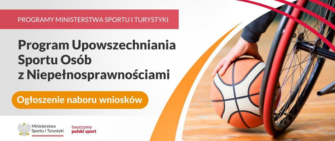 Grafika dotycząca Programu Upowszechniania Sportu Osób z Niepełnosprawnościami w 2025 r.