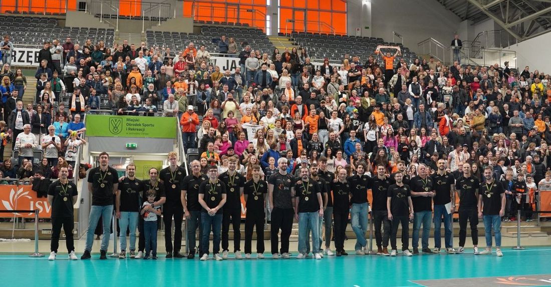 Uczestnicy spotkania z siatkarzami JSW Jastrzębskiego Węgla