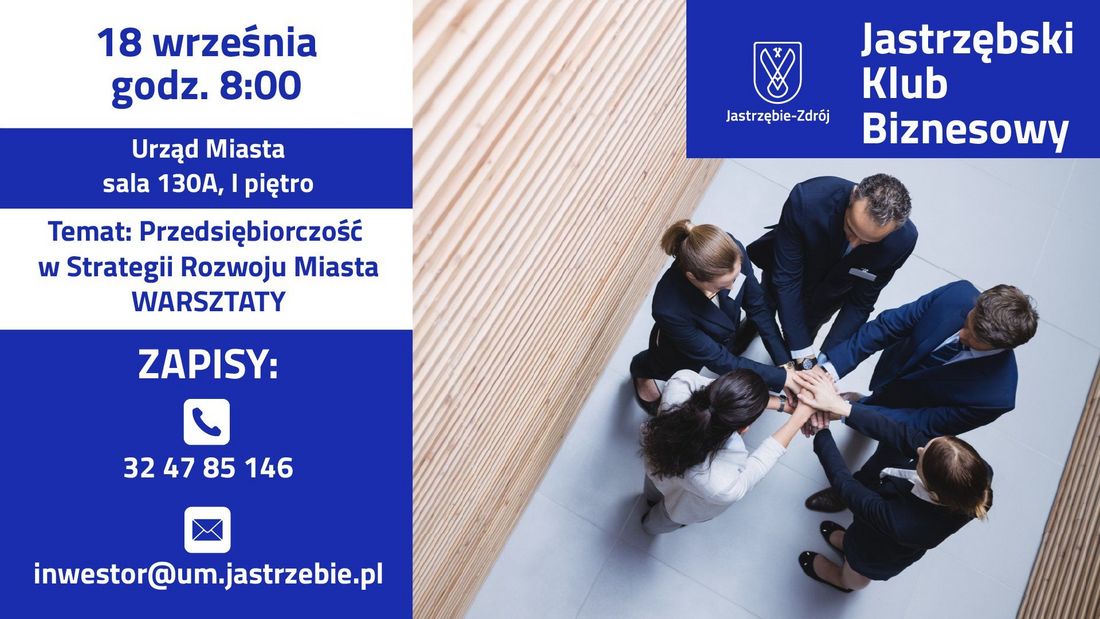 Spotkanie odbędzie sie w Urzędzie Miasta w sali 130A, 1 pietro