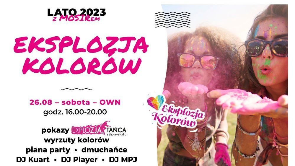 Zdjęcie przedstawia plakat promujący Eksplozję kolorów