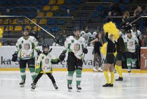 Zawodnicy wchodzą na taflę.