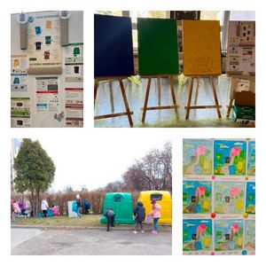 Kolaż: dzieci podczas zajęć edukacyjnych.