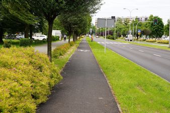 Ścieżka rowerowa przy Alei Piłsudskiego