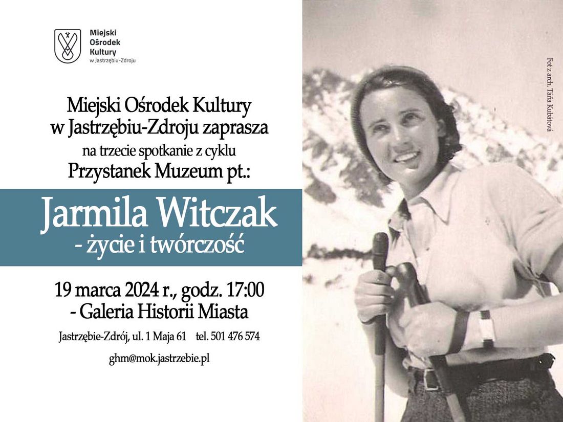 Plakat przedstawia Jarmilę Witczak. 