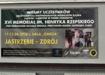 Baner powitalny Mistrzostw Śląska kadetek i kadetów