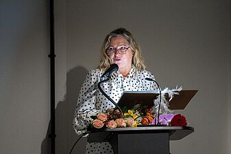 Janina Bogusz-Wiśniewska przemawia