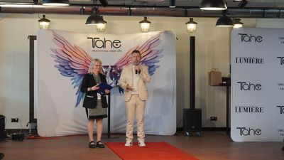 Prowadzący z założycielem Ligi Młodych Kreatorów. 