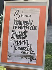afisz informujący o spotkaniu autorskim z Martą Tomczok