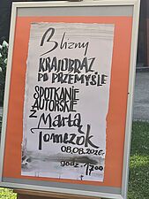 afisz informujący o spotkaniu autorskim z Martą Tomczok
