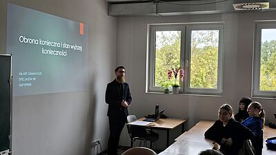 wykład w trakcie Dnia bezpieczeństwa