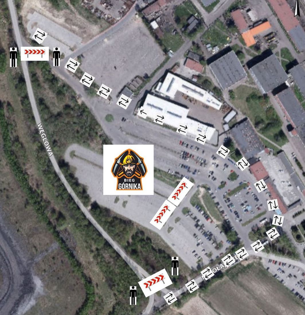 mapa obszaru na którym będzie objazd