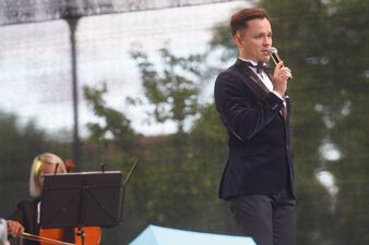 Łukasz Kostka podczas indywidualnego wystepu