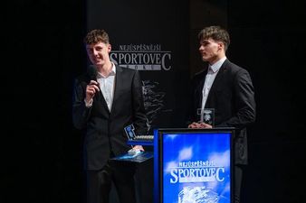 Dwóch mężczyzn, uczestnicy Gali Sportu w Karwinie