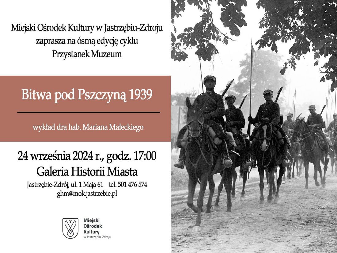 Grafika przedstawia Inforamcje o wykładzie w ramach 8 edycji Przystanku Muzeum
