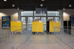 Wnętrze punktu masowych szczepień