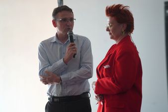 Prezydent Michał Urgoł i Przewodnicząca Jastrzębskiej Rady Kobiet Ewelina Auguścik