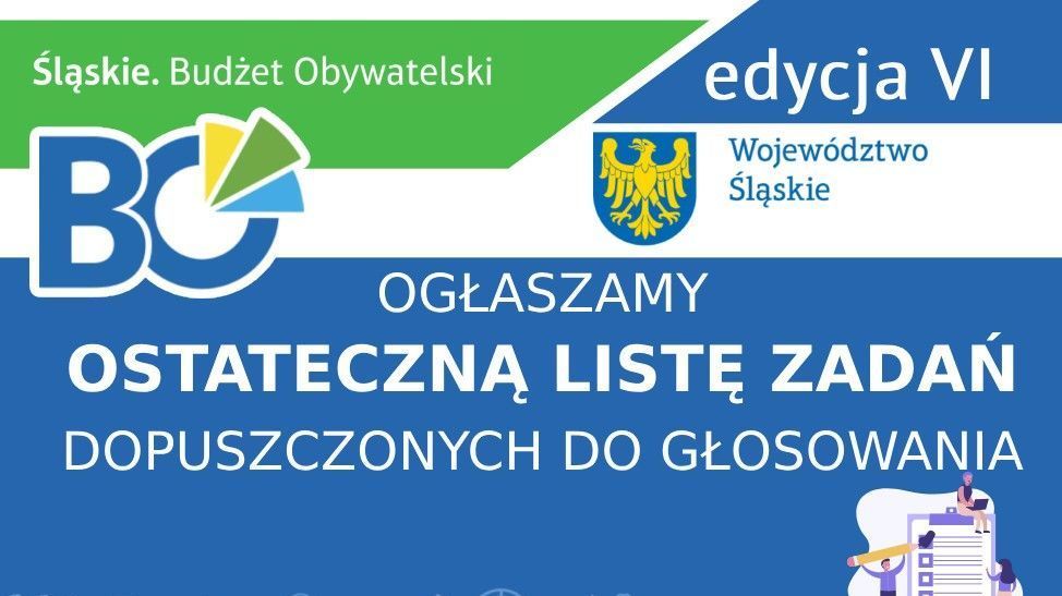 Zdjęcie przedstawia plakat związany ze Śląskim Budżetem Obywatelskim.