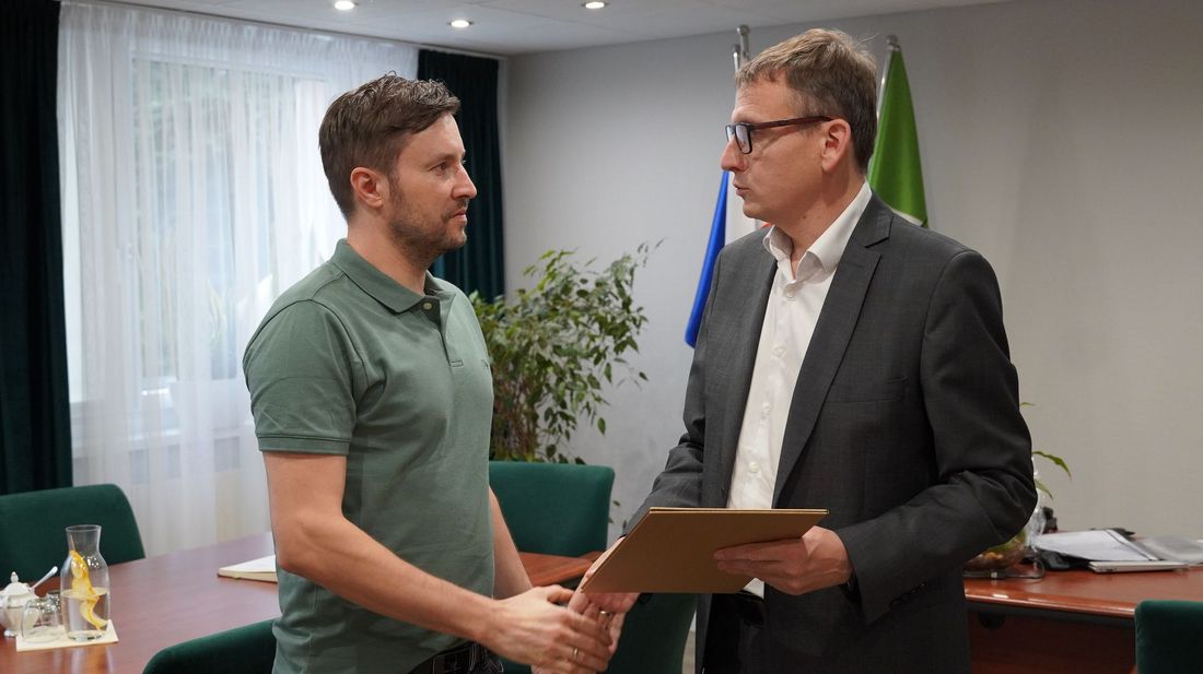 Zdjęcie przedstawia wizytę Bogdana Szczebaka.