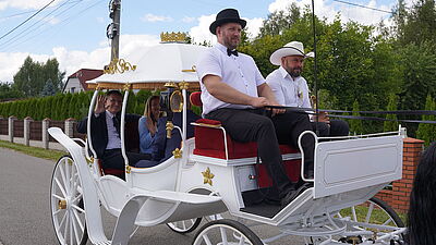 Dorożka w której jechał Prezydent Miasta wraz z małżonką.