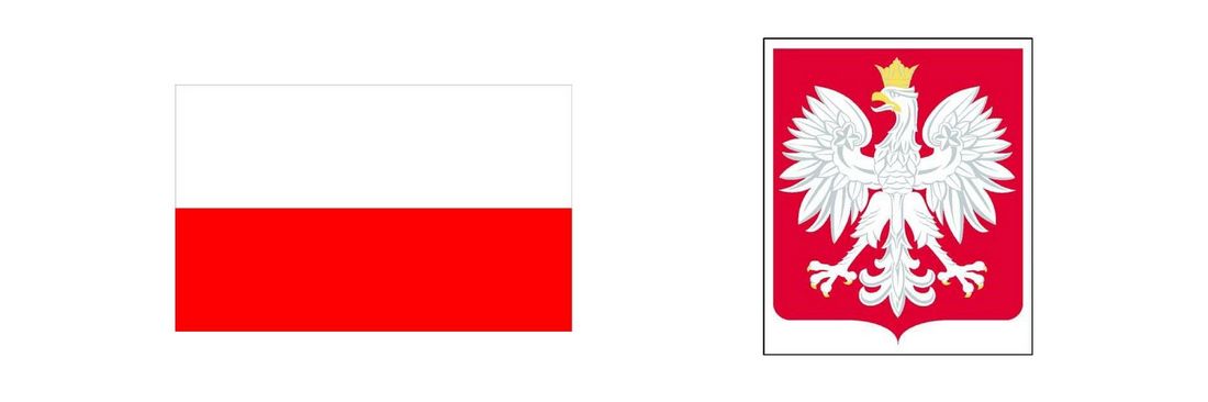 Flaga Polski i Godło.
