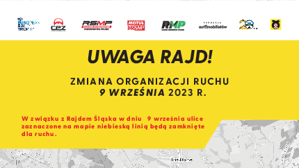 Zdjęcie przedstawia trasy Rajdu Śląska.