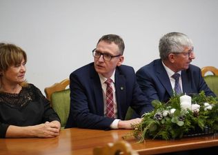 Michał Urgoł Prezydent Miasta, Andrzej Matusiak II Zastępca Prezydenta, Ewa Gutowska Naczelnik Wydziału Kultury, sportu i Turystyki