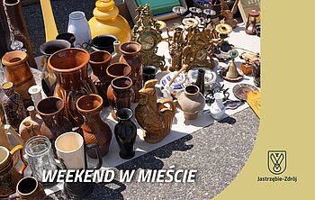 Grafika ukazująca targi różnorodności z napisem Weekend w mieście