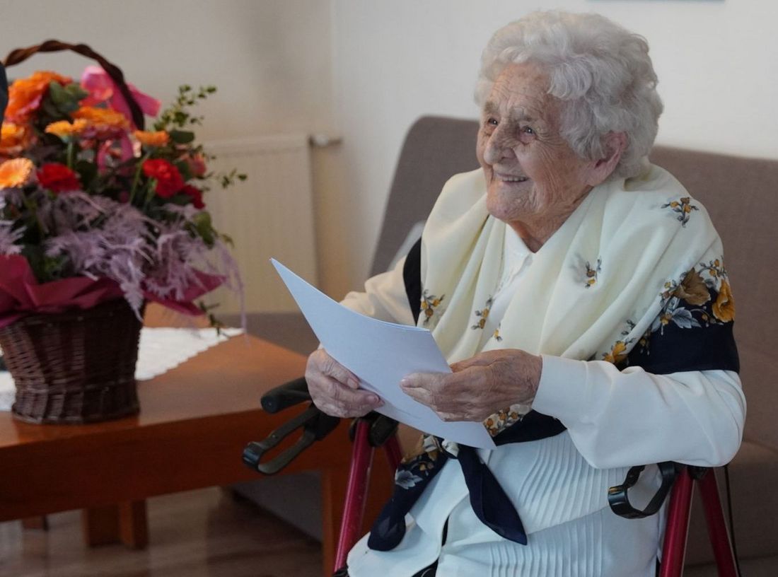 Pani Matylda Skorupa obchodząca setne urodziny