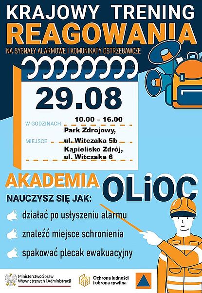 Plakat Krajowego treningu reagowania, który szczegółowo opisany jest w artykule